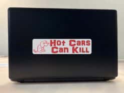 8in x 2in Hot Cars Can Kill Bumper Sticker Vehicle Car Truck Dog Stickers