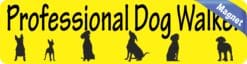 8in x 2in Professional Dog Walker Magnet Vinyl Car Truck Bumper Magnets