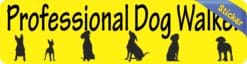 8in x 2in Professional Dog Walker Bumper Sticker Vinyl Vehicle Stickers