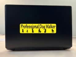 8in x 2in Professional Dog Walker Bumper Sticker Vinyl Vehicle Stickers