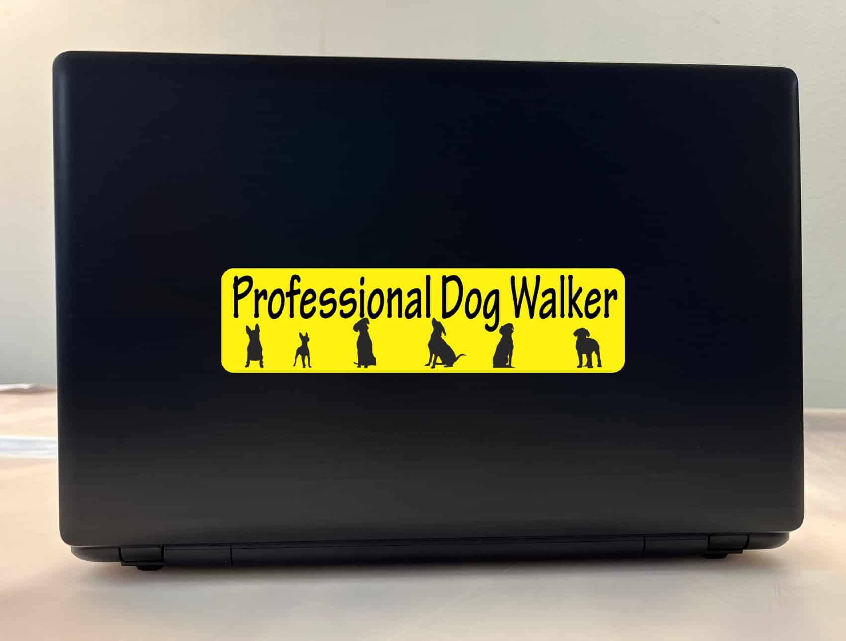8in x 2in Professional Dog Walker Bumper Sticker Vinyl Vehicle Stickers