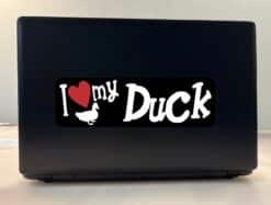 10in x 3in I Love My Duck Bumper Sticker Vinyl Truck Window Pet Decal