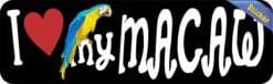 10in x 3in I Love My Macaw Bumper Sticker Vinyl Truck Window Pet Decal