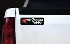 10in x 3in I Love My Orange Tabby Bumper Sticker Vinyl Window Pet Cat Decal