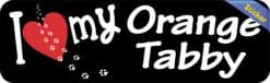 10in x 3in I Love My Orange Tabby Bumper Sticker Vinyl Window Pet Cat Decal