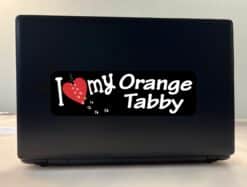 10in x 3in I Love My Orange Tabby Bumper Sticker Vinyl Window Pet Cat Decal