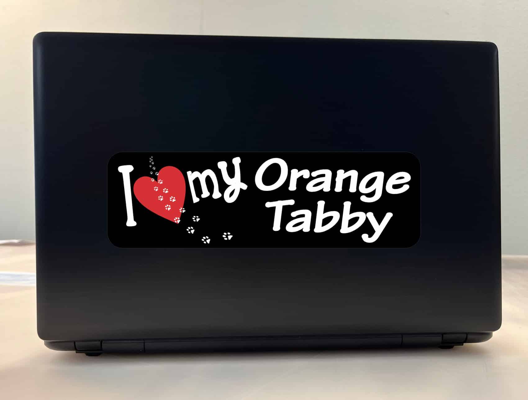 10in x 3in I Love My Orange Tabby Bumper Sticker Vinyl Window Pet Cat Decal