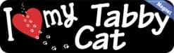 10in x 3in I Love My Tabby Cat Magnet Magnetic Pet Animal Vehicle Magnets