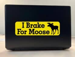 10in x 3in I Brake For Moose Bumper Sticker Vinyl Animal Vehicle Stickers