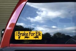 10in x 3in I Brake For Elk Bumper Sticker Vinyl Animal Vehicle S