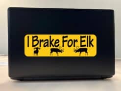 10in x 3in I Brake For Elk Bumper Sticker Vinyl Animal Vehicle S