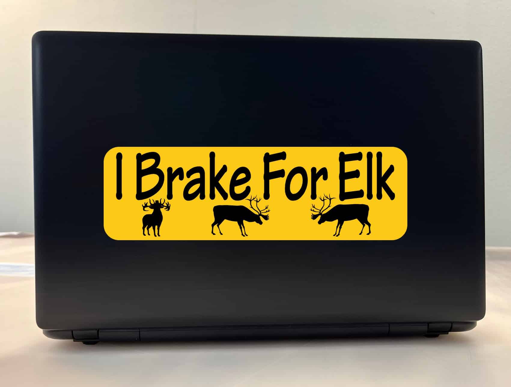 10in x 3in I Brake For Elk Bumper Sticker Vinyl Animal Vehicle S