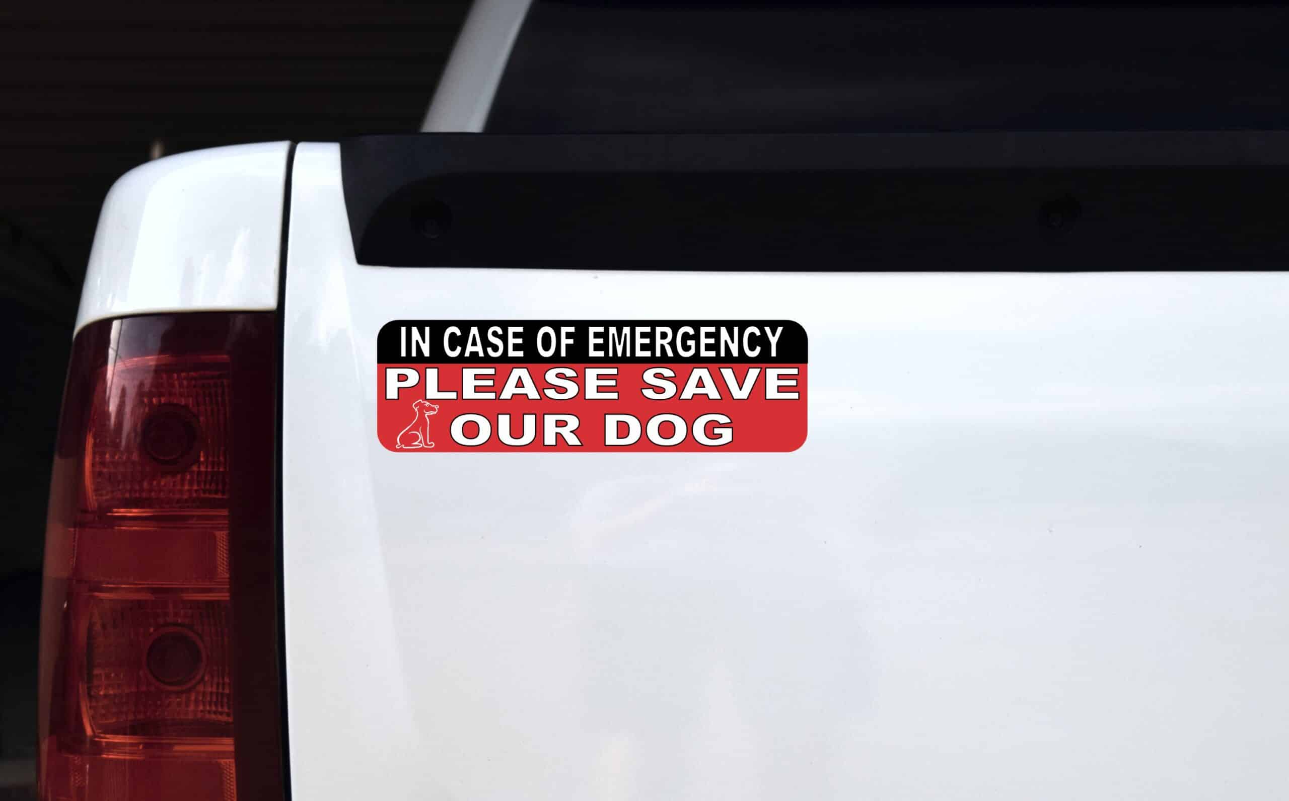 10in x 3in In Case Of Emergency Please Save Our Dog Magnet House