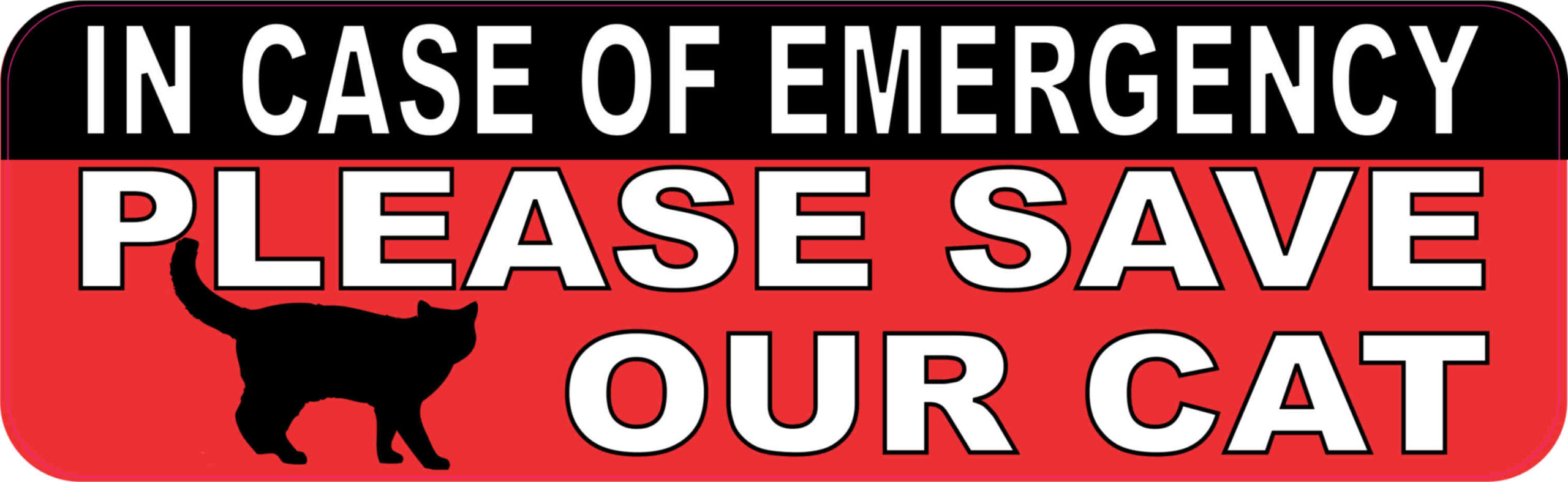 In Case Of Emergency Please Save Our Cat Sticker