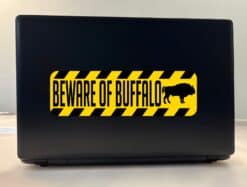 10in x 3in Beware Of Buffalo Bumper Sticker Vinyl Animal Caution Stickers