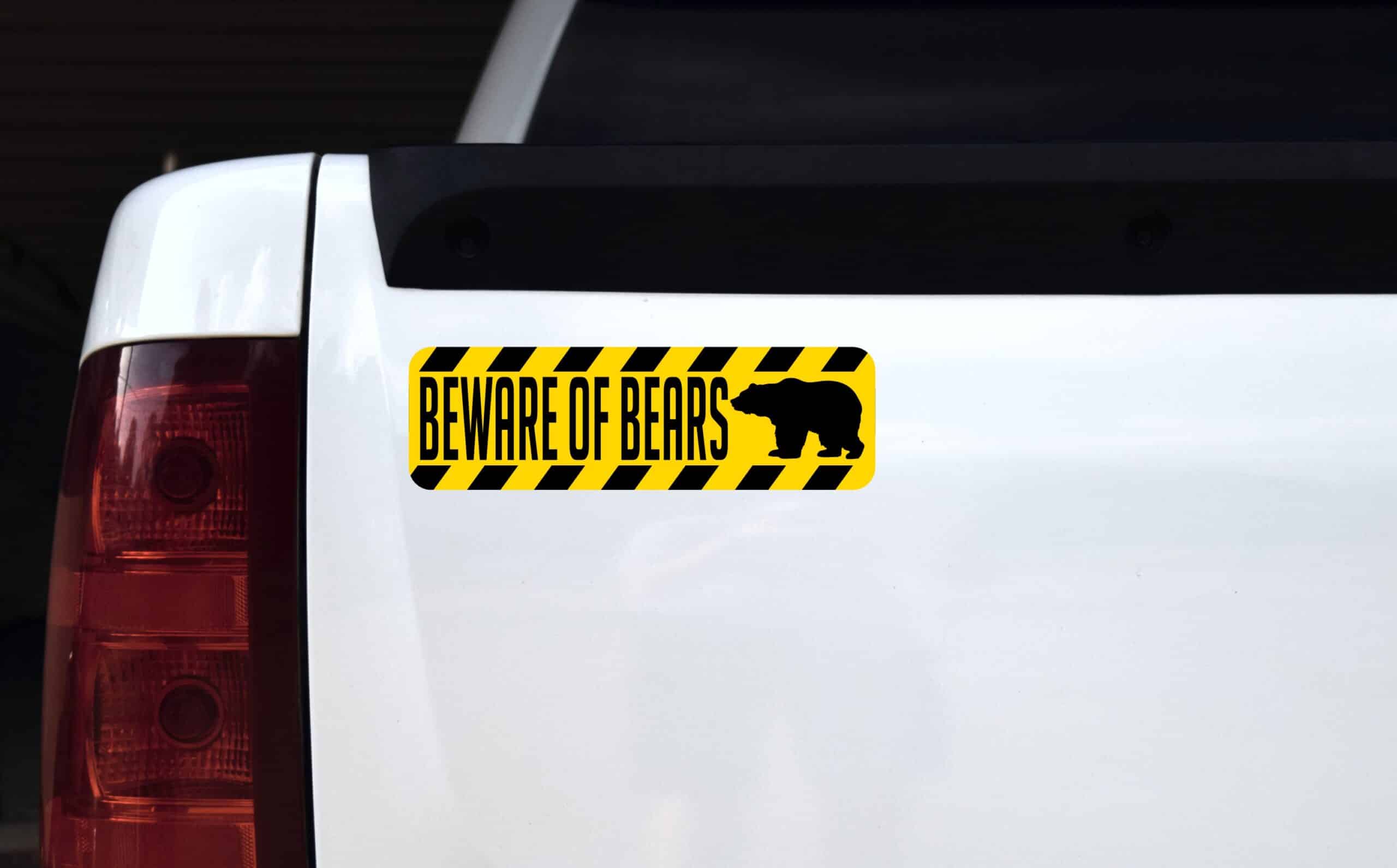 10in x 3in Beware Of Bears Magnet Magnetic Wildlife Caution Sign Magnets