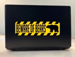 10in x 3in Beware Of Bears Bumper Sticker Vinyl Animal Caution Stickers