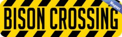 10in x 3in Bison Crossing Magnet Magnetic Wildlife Caution Sign Magnets