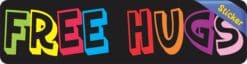 8in x 2in Free Hugs Bumper Sticker Vinyl Car Window Truck Door S