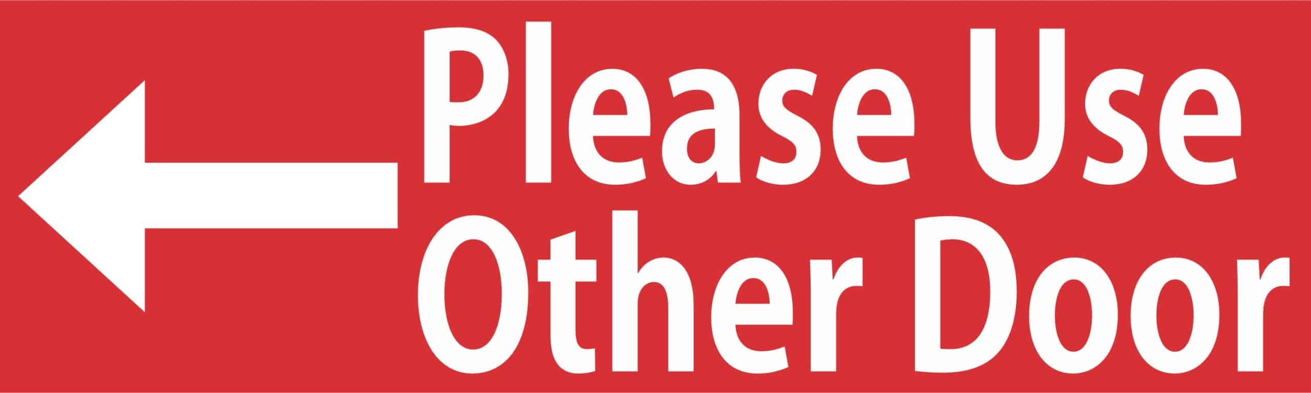 10in x 3in Red Please Use Other Door Magnet Magnetic Sign Magnets