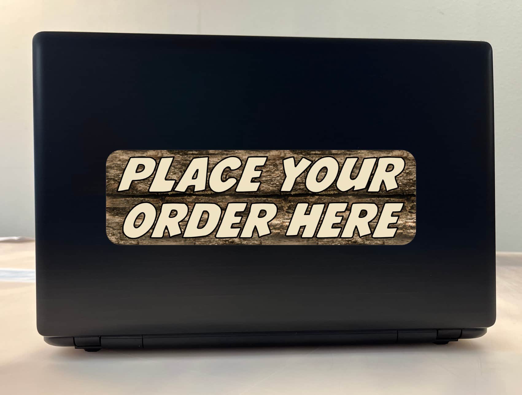 10in x 3in Wood Place Your Order Here Sticker Vinyl Business Sign Stickers - Image 3