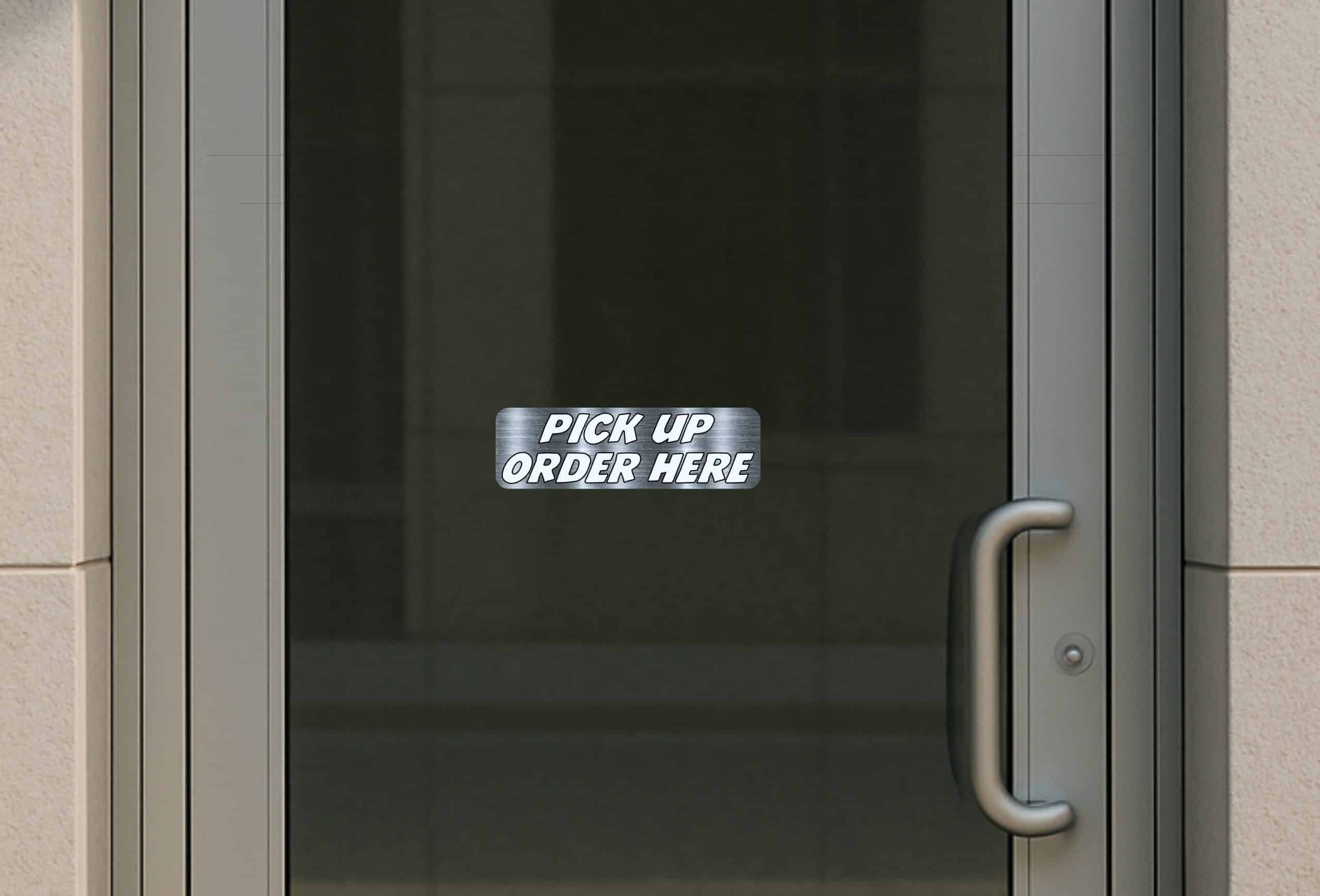 10in x 3in Gray Pick Up Order Here Sticker Vinyl Business Stickers Decal - Image 4