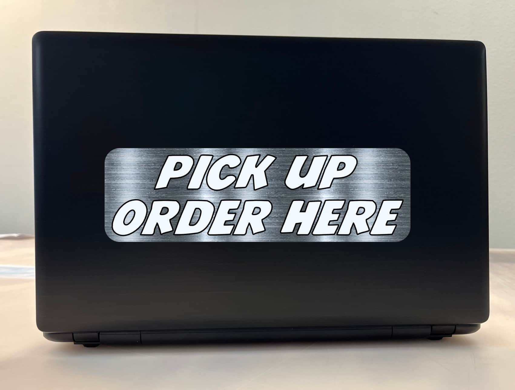 10in x 3in Gray Pick Up Order Here Sticker Vinyl Business Stickers Decal - Image 3