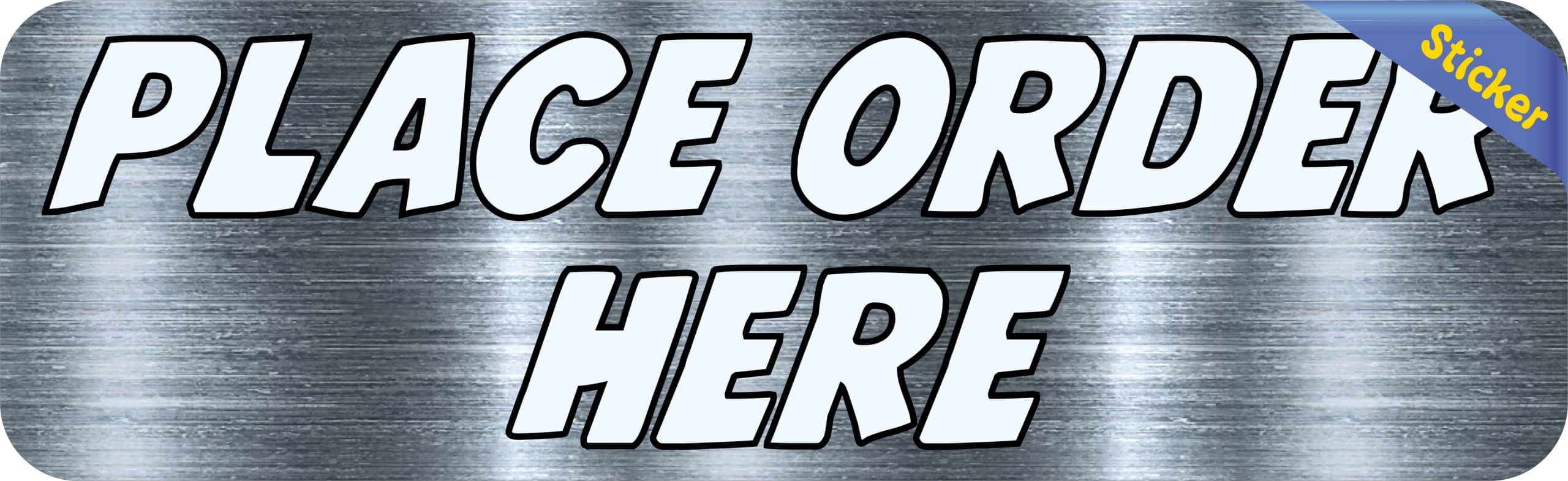 10in x 3in Gray Place Order Here Sticker Vinyl Business Stickers Decal - Image 2