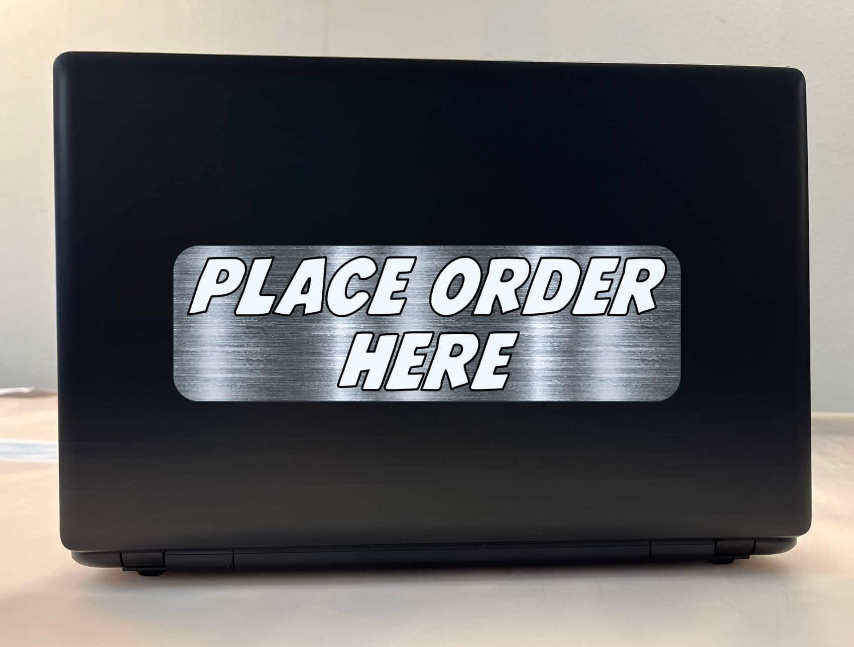 10in x 3in Gray Place Order Here Sticker Vinyl Business Stickers Decal - Image 3
