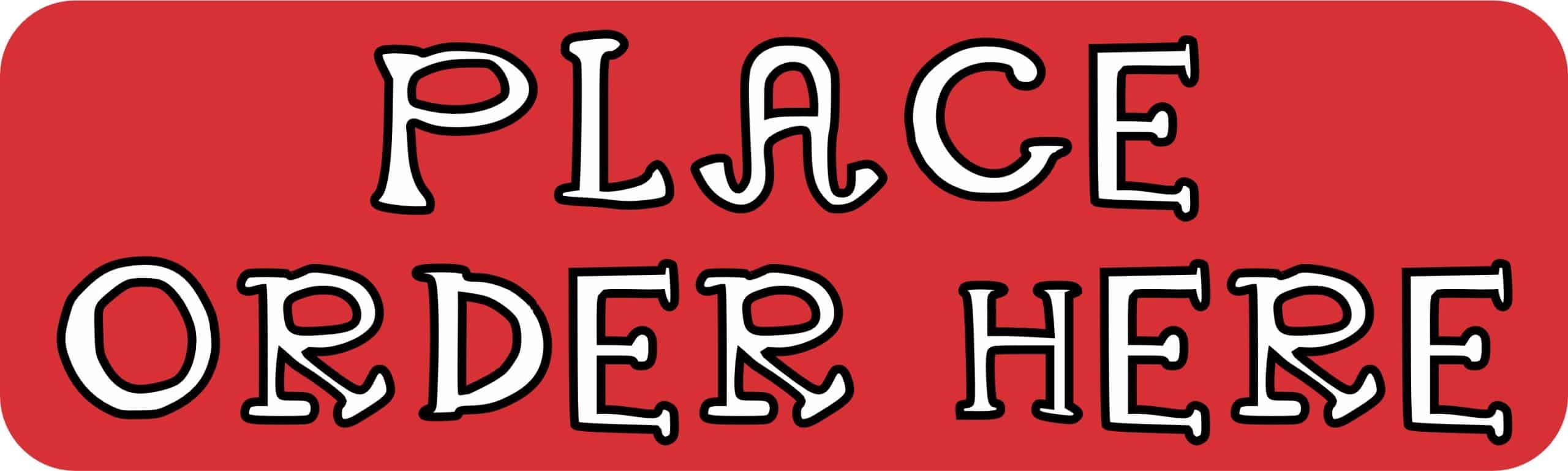 10in x 3in Red Place Order Here Magnet Magnetic Business Signs Magnets