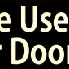 please use other door