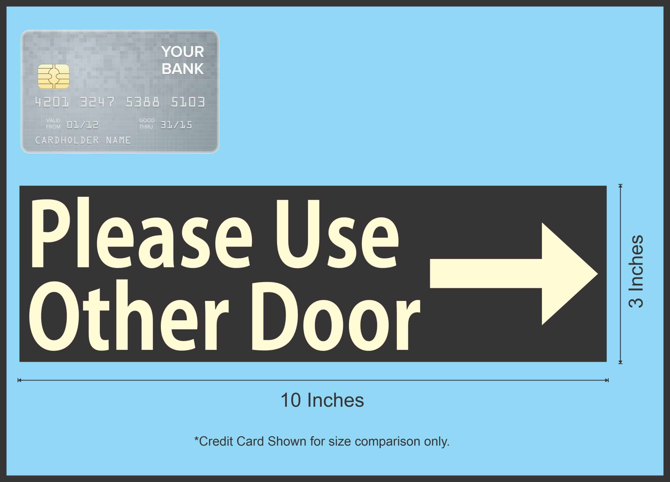 10in x 3in Right Please Use Other Door Magnet Car Door Magnetic Sign Magnets - Image 3