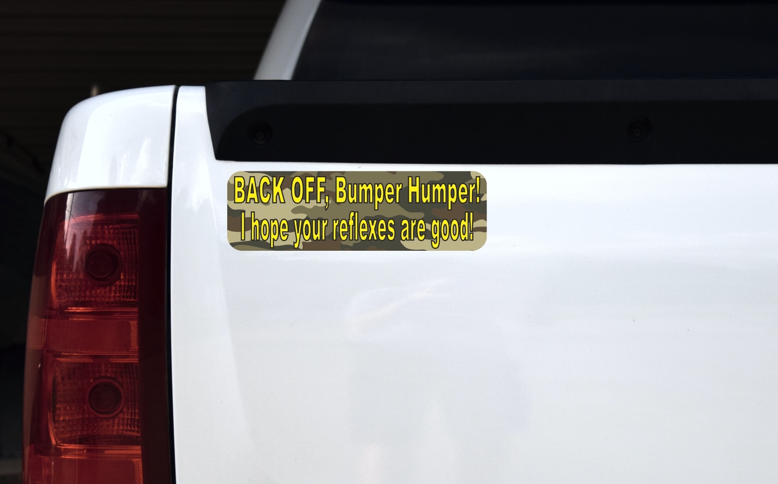10X3 Camouflage Back Off Bumper Humper Sticker Vinyl Truck Stick