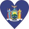 New York Flag Heart sticker