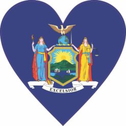 New York Flag Heart sticker