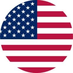 Circular USA Flag Vinyl Sticker