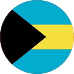 Circular Bahamas Flag sticker