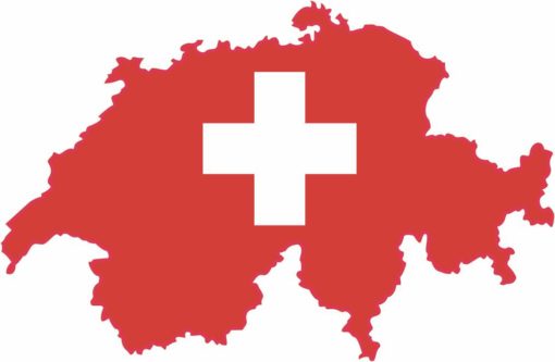 Switzerland Contour Decal Sticker - 11cm (4.3") Die-Cut Car Window/Body Sticker