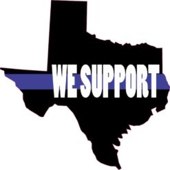 Texas We Support Blue Lives Matter sticker