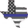 Rustic Texas Blue Lives Matter sticker