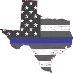 Rustic Texas Blue Lives Matter sticker