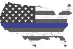 Rustic America Blue Lives Matter sticker