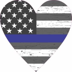 Rustic Heart Blue Lives Matter sticker