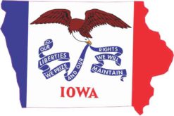Die Cut Iowa sticker