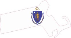 Die Cut Massachusetts sticker