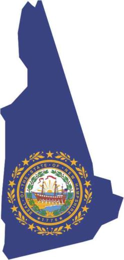 Die Cut New Hampshire sticker