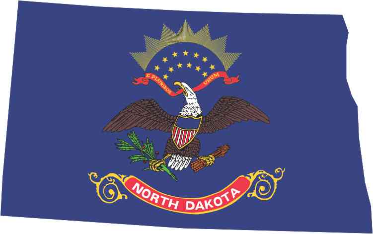 Die Cut North Dakota sticker