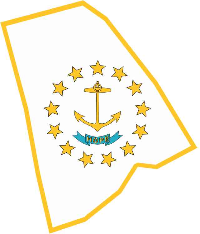 Die Cut Rhode Island sticker