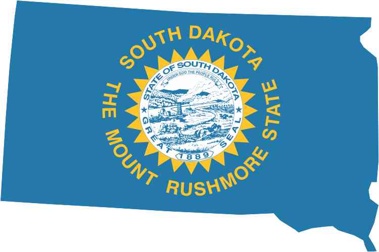 Die Cut South Dakota sticker