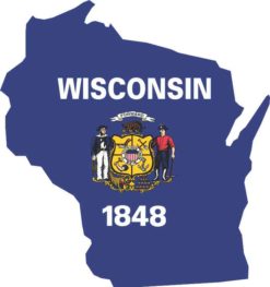 Die Cut Wisconsin sticker
